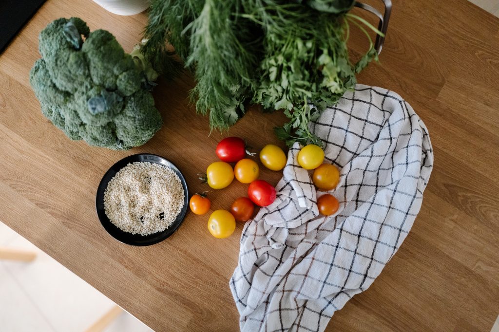 Apothecary is a Christian holistic healing: a picture of healing herbs, and plants from the garden on a table